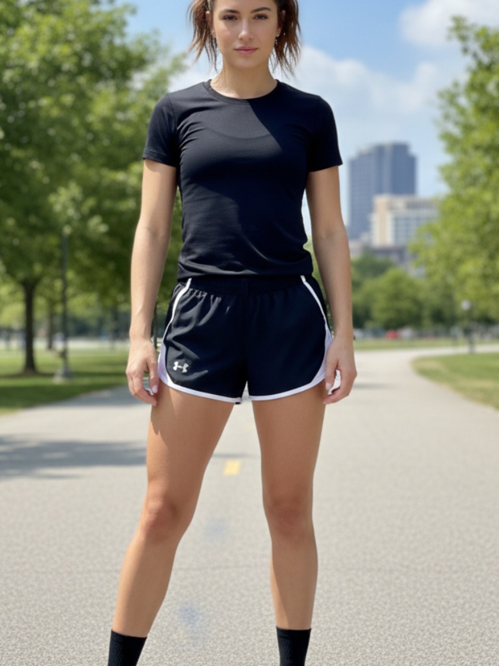 NWT Under Armor black shorts med